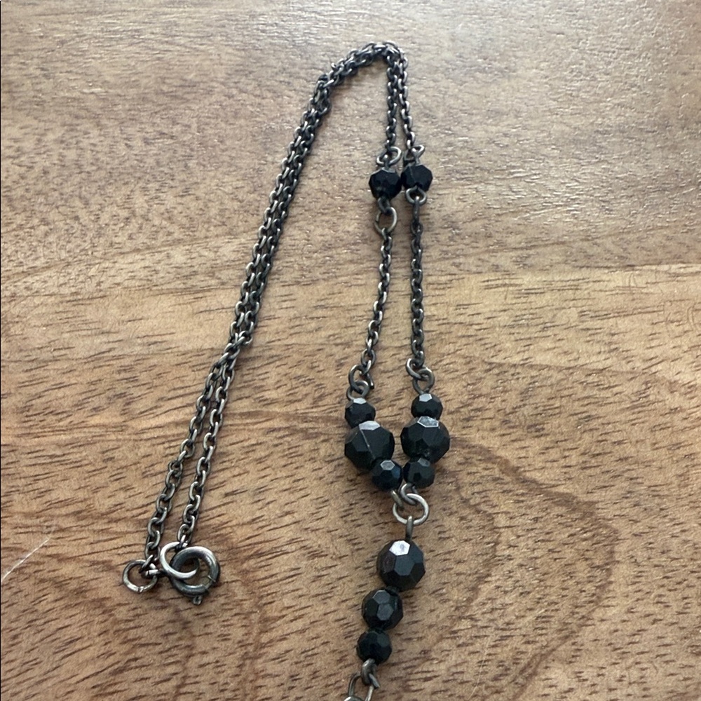 Elegant Black Beaded Necklace